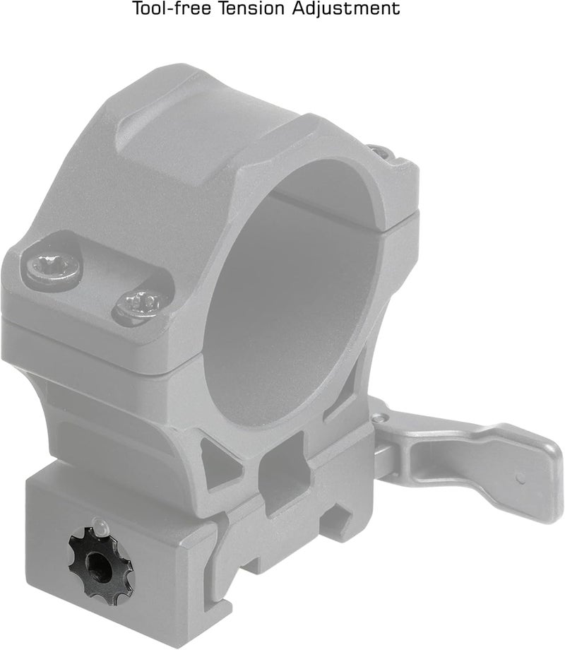 UTG ACCU-SYNC QR 30mm Med. Profile Scope Rings, Picatinny, Black - Image 4